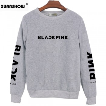 BLACKPINK Album Pullover Printed Long Sleeve White Gray Black